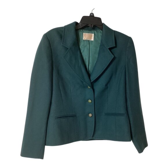 Vintage Pendleton Green Virgin Wool‎ Blazer Women's Size 10 - Picture 1 of 9